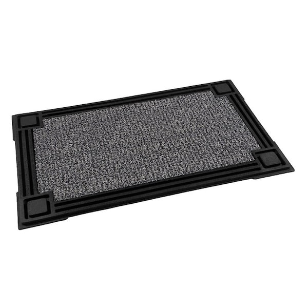 Grassworx GrassWorx Clean Machine 30 in. W X 18 in. L Black/Gray Capitol Astroturf Door Mat 10374051 - main